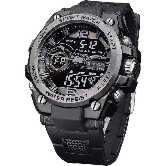 FORSINING Men's Military Electronic Tactical Date Multi Function LED  Wristwatch - Picture 1 of 7